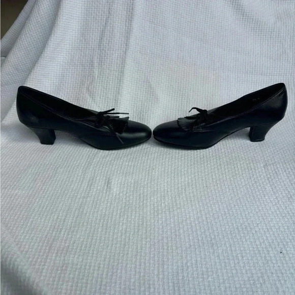 Tic Tac Toes shoes 7.5 Black Matte Leather Fusaro Meg street shoes - Picture 8 of 10